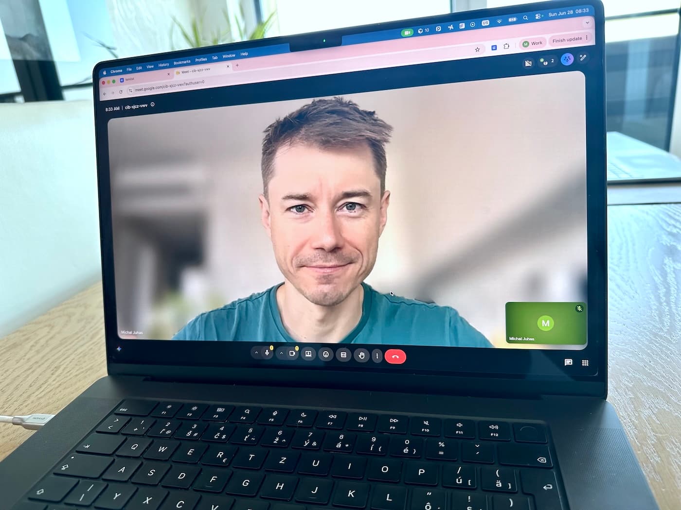 Michal Juhas on a 1-on-1 AI mentoring video call