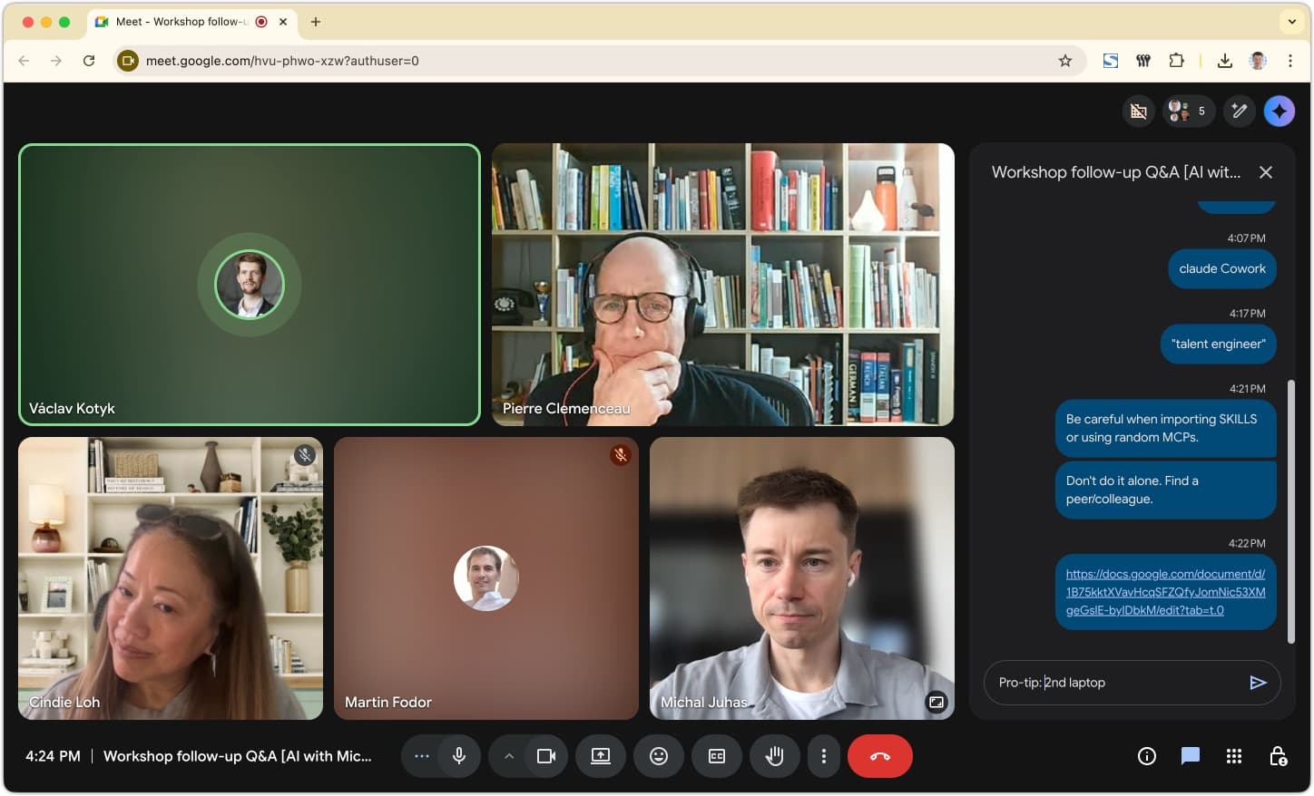 Live Q&A session with Michal